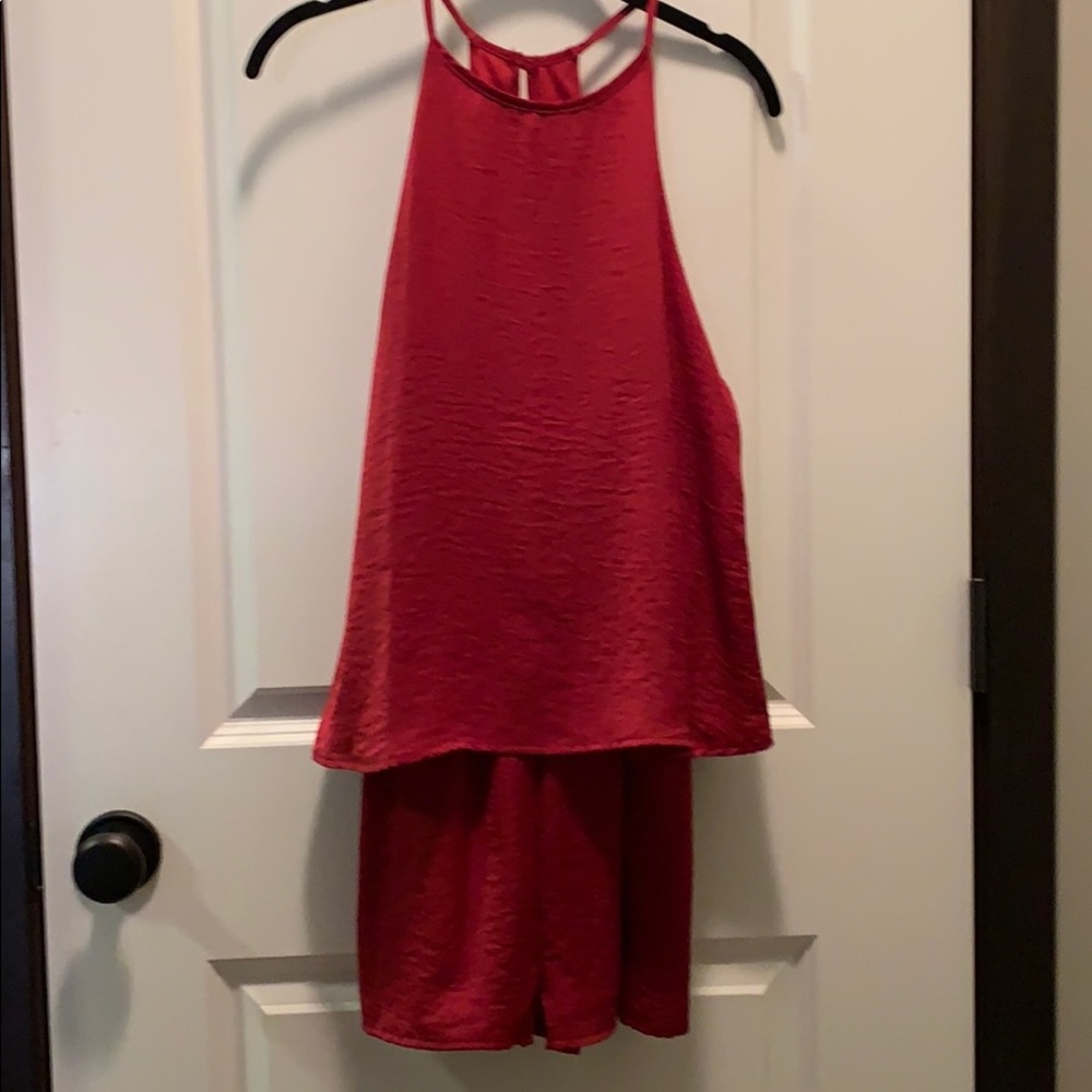 Cute red flowy romper